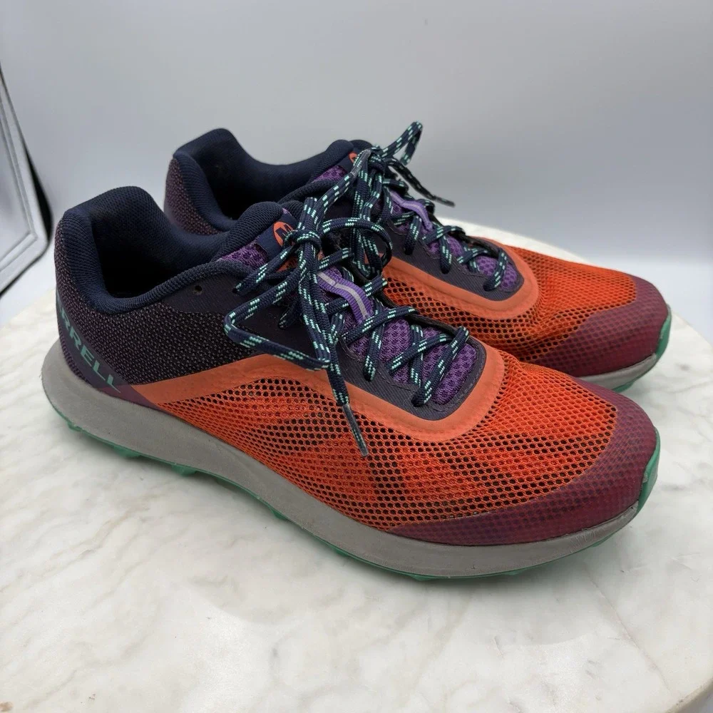 Merrell Trail Hiking Sneaker VIBRAM Purple Orange Bright Women's‎ 8.5 Gorpcore